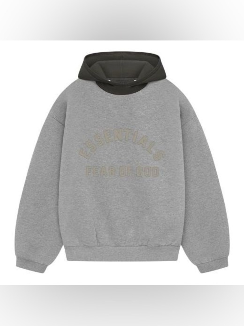 Fear of God Essentials Oversized Fleece Hoodie Size XXL Two Tone Gray